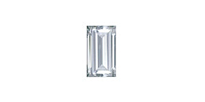 baguette diamond on white background