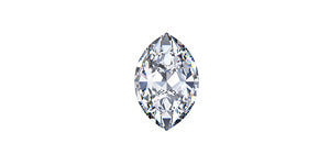marquise diamond on white background