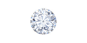 round brilliant cut diamond on white background