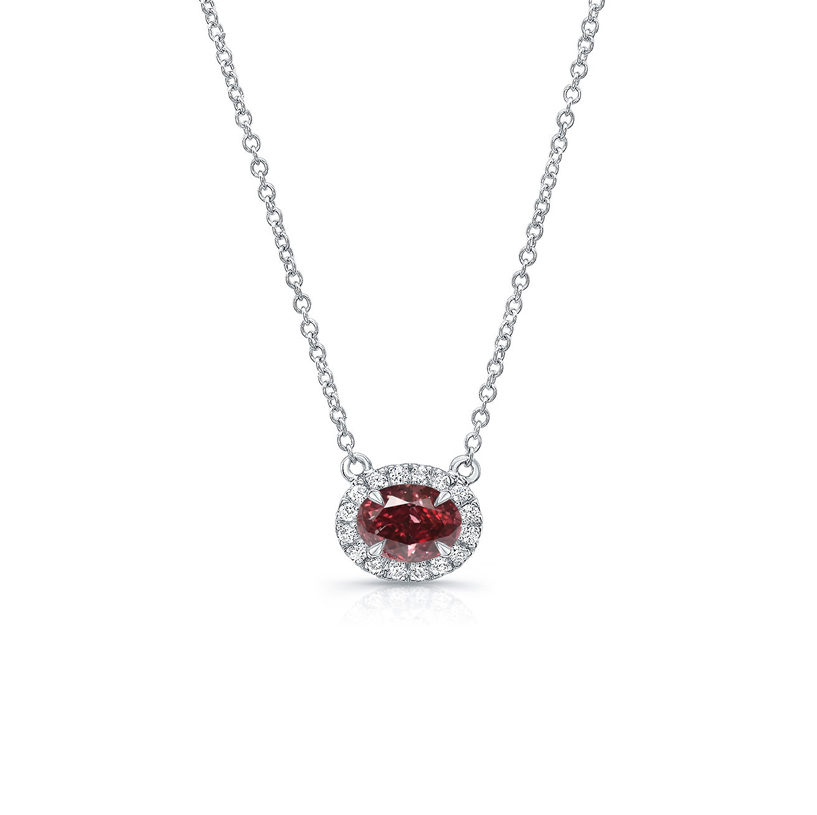 Rare Red Diamond Pendant Necklace