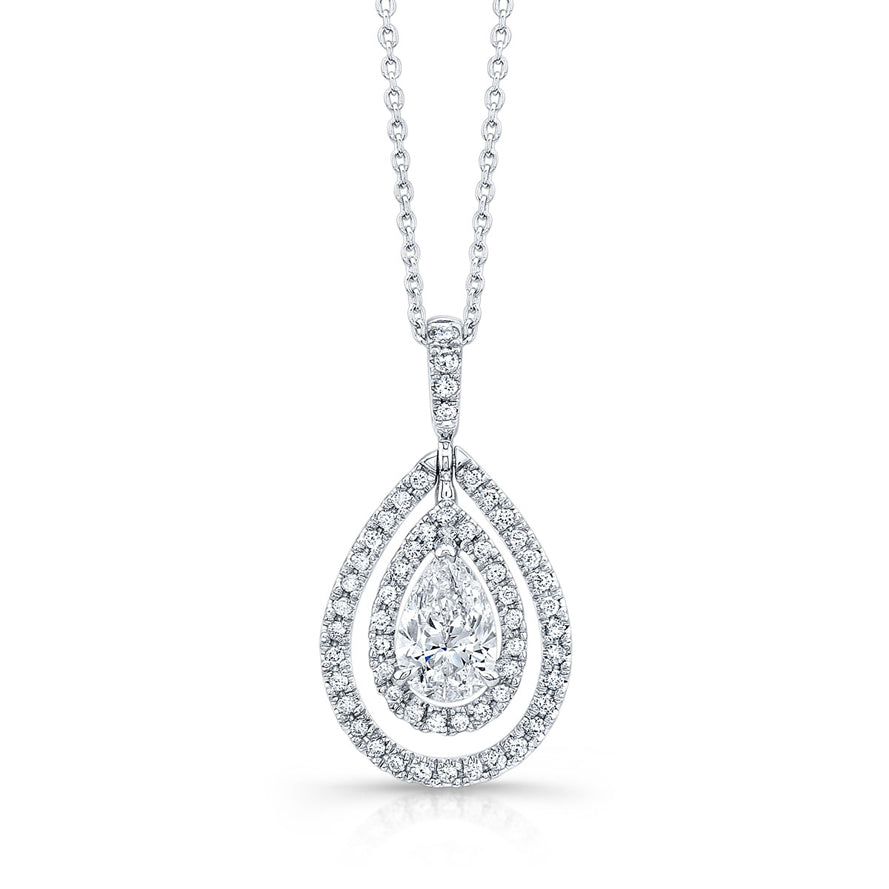 Pear Shape Diamond Pendant Necklace