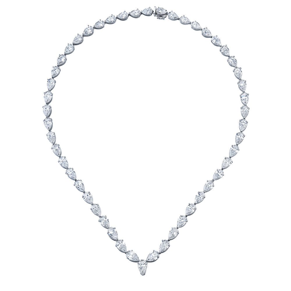 PearShaped Diamond Eternity Necklace