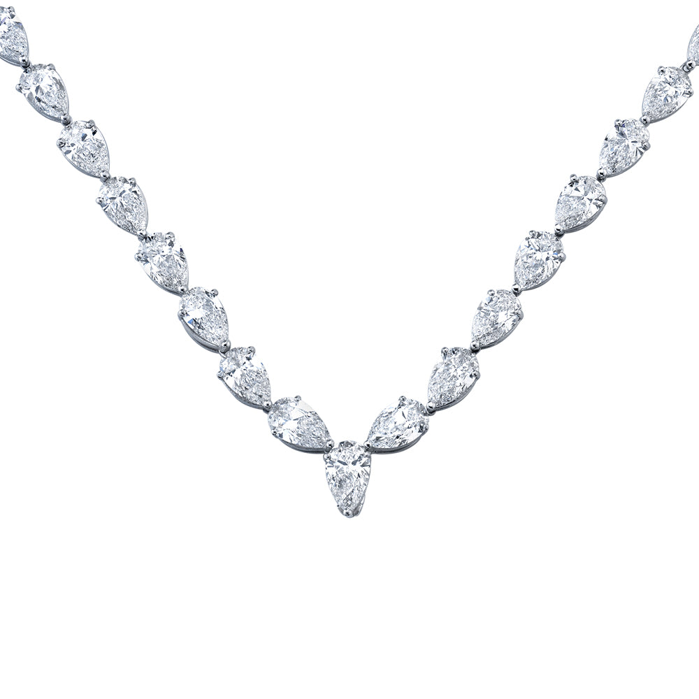 Pear-Shaped Diamond Eternity Necklace