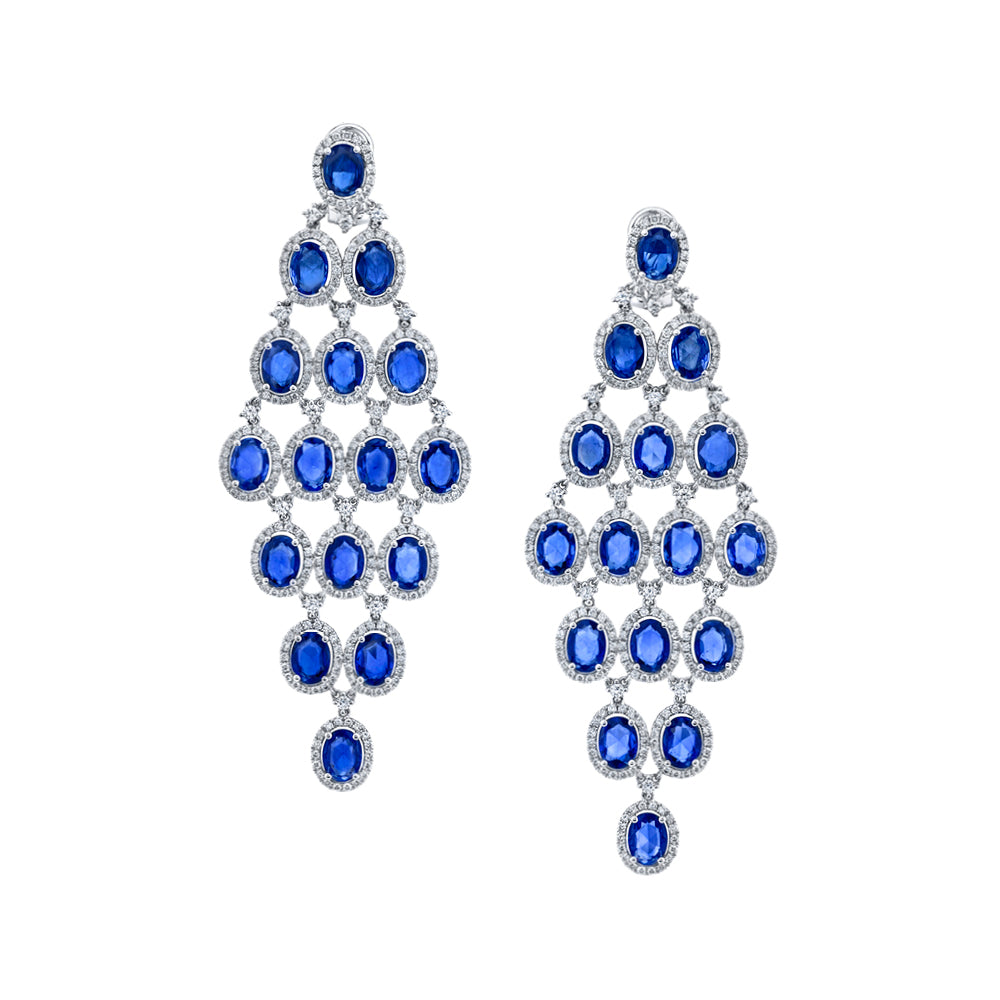 Sapphire & Diamond Earrings