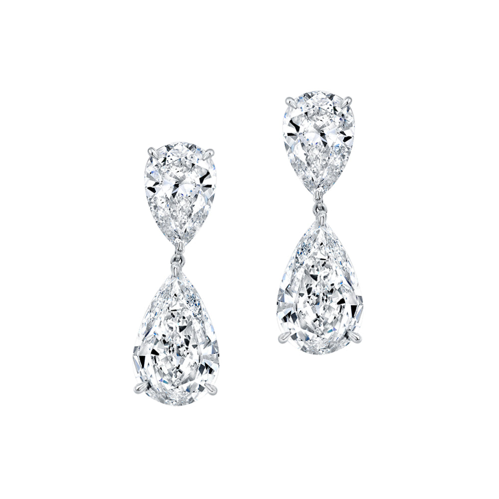 Pear-Shaped Diamond Earrings