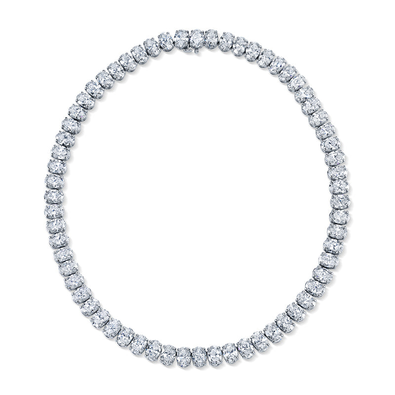 Oval Diamond Eternity Necklace