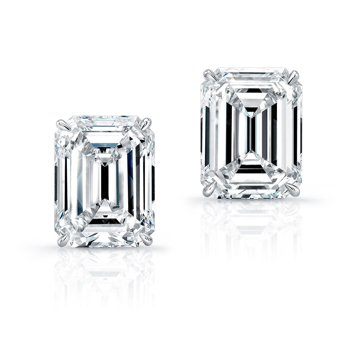 Emerald-Cut Diamond Stud Earrings