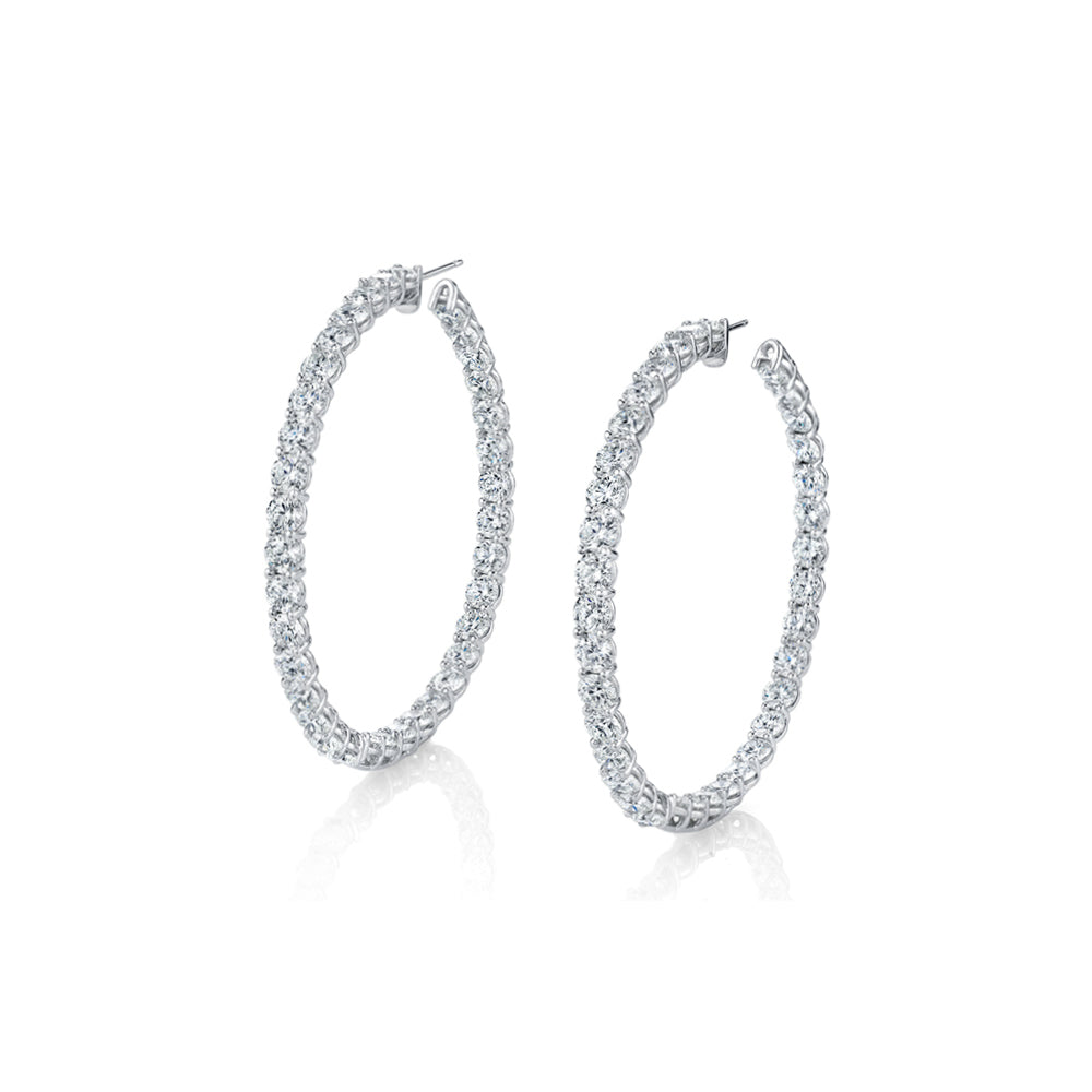 Diamond Hoop Earrings