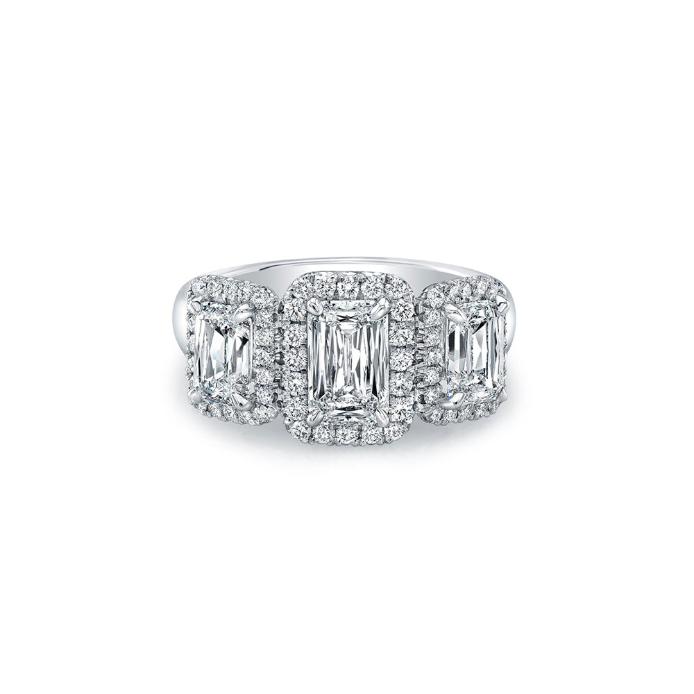 3-Stone Cushion-Cut Diamond Ring