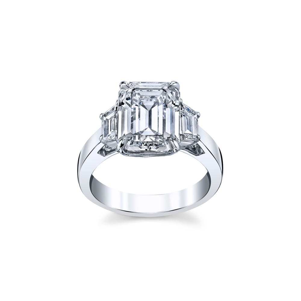 4ct Emerald-Cut Diamond Ring