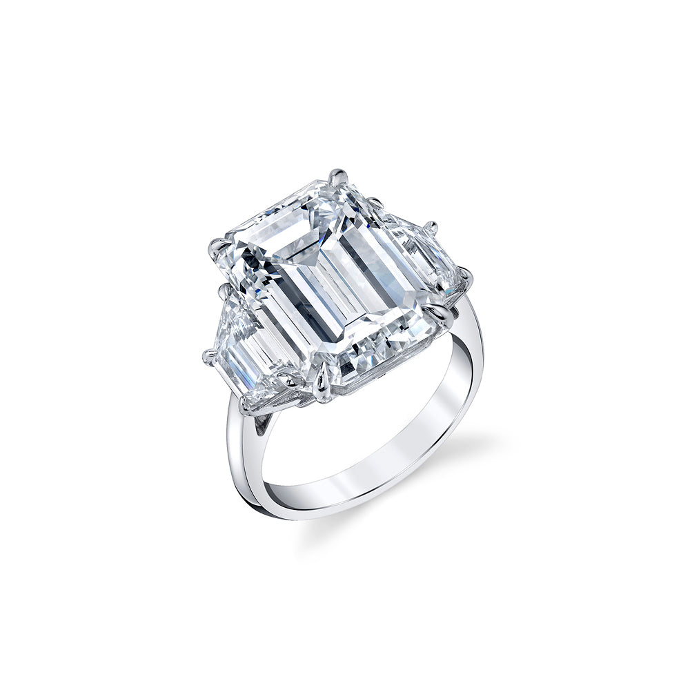 7ct Emerald-Cut Diamond Ring