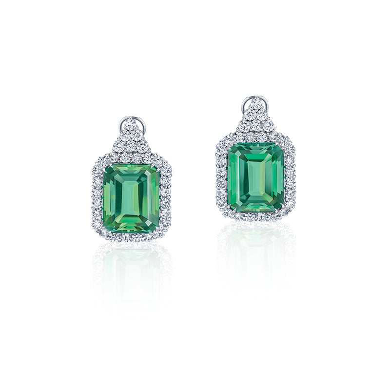 Rare Octagonal-Cut Emerald Set