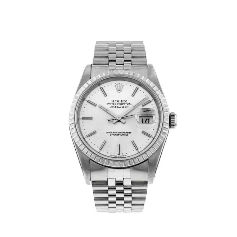 Pre-Owned Rolex Datejust White Dial Fluted Bezel