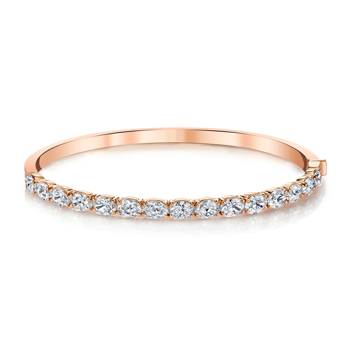 Oval Diamond Bracelet Rose Gold
