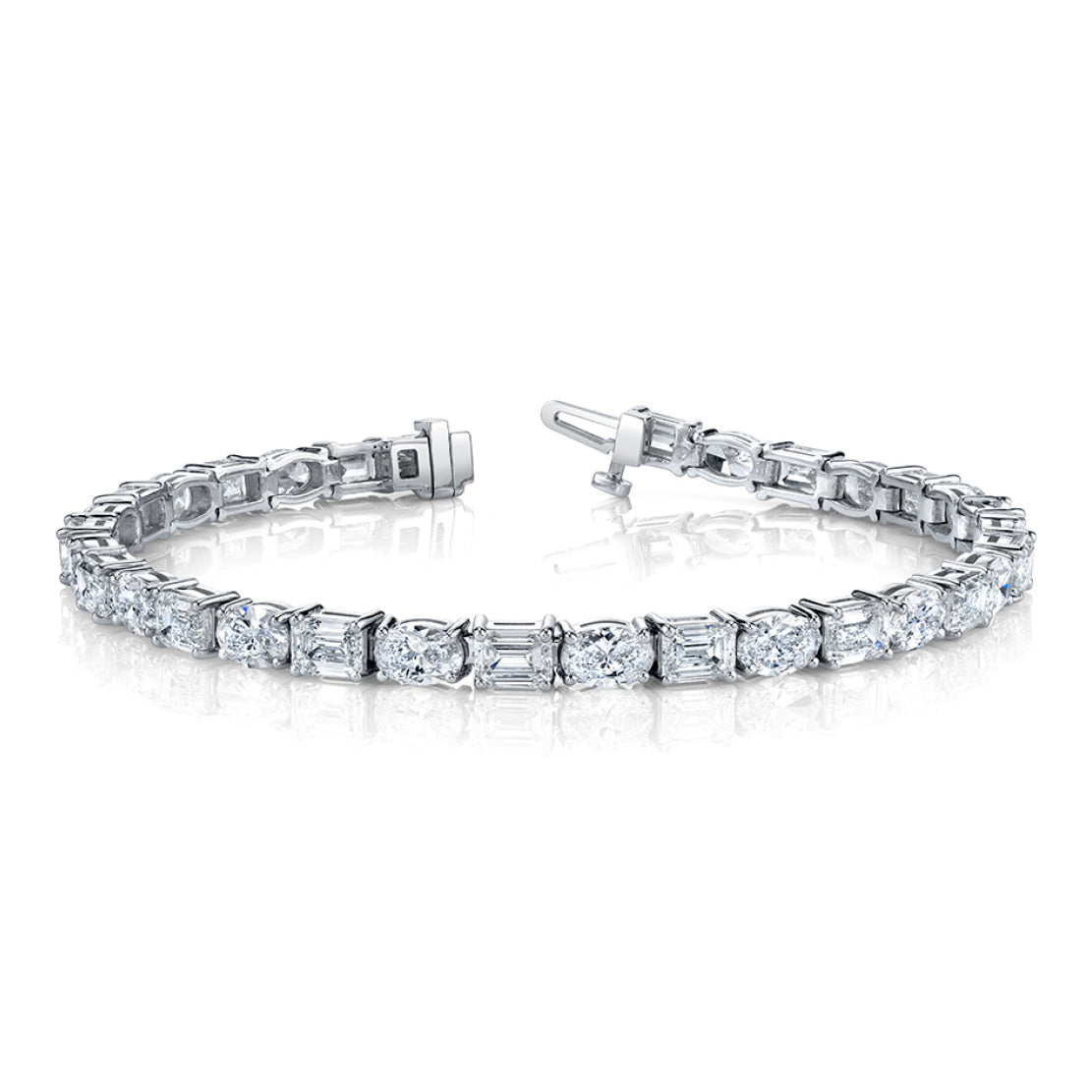 Oval & Emerald-Cut Diamond Bracelet