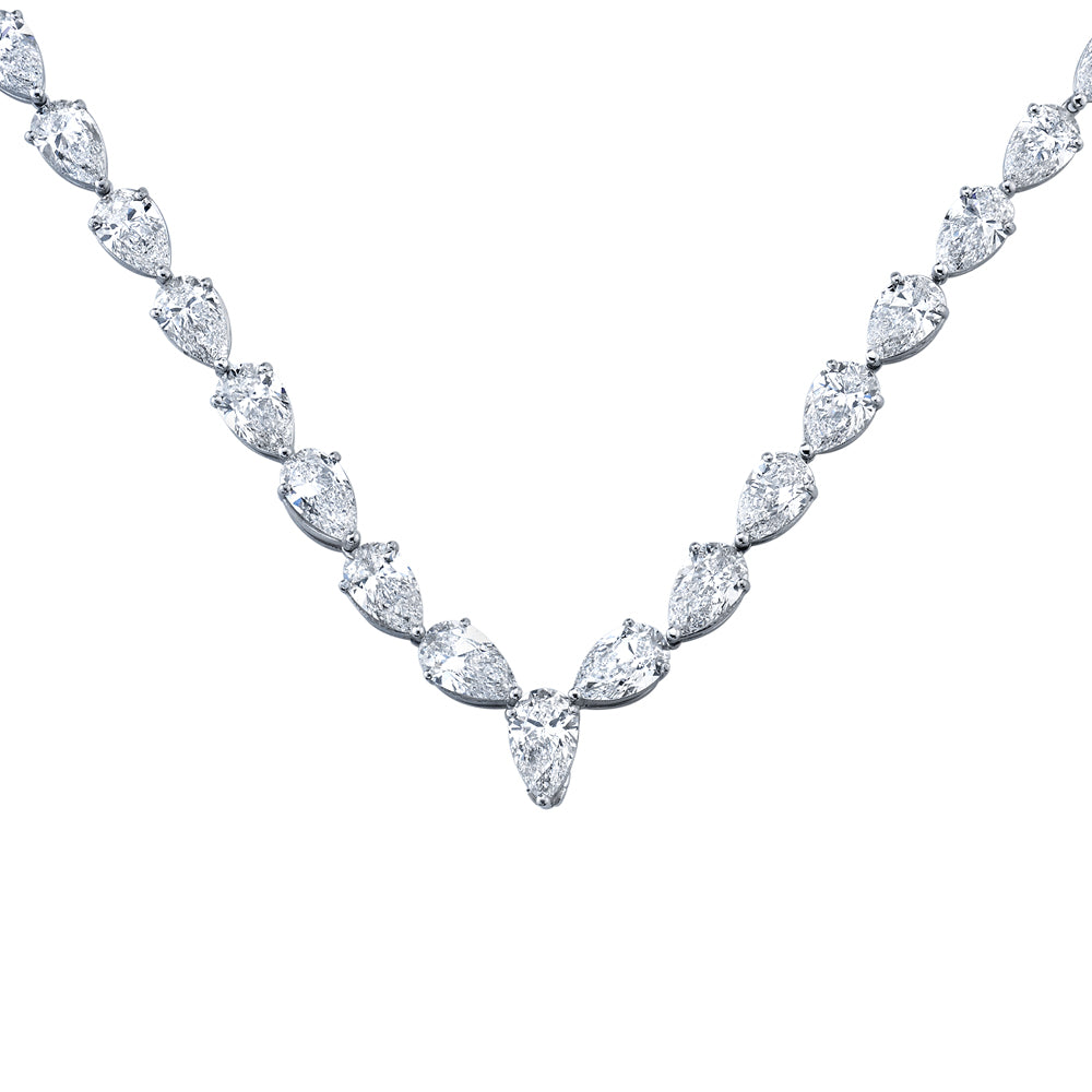Pear-Shaped Diamond Eternity Necklace