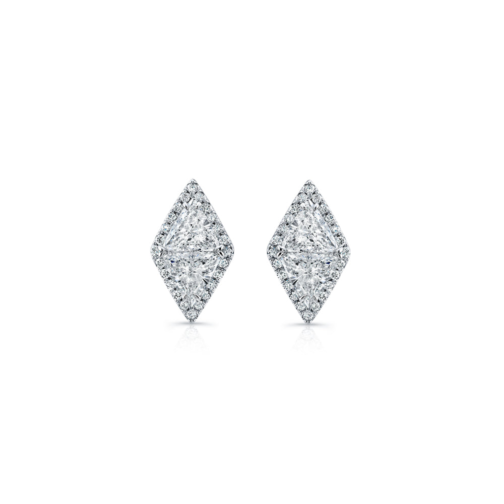 Triangular Diamond Earrings