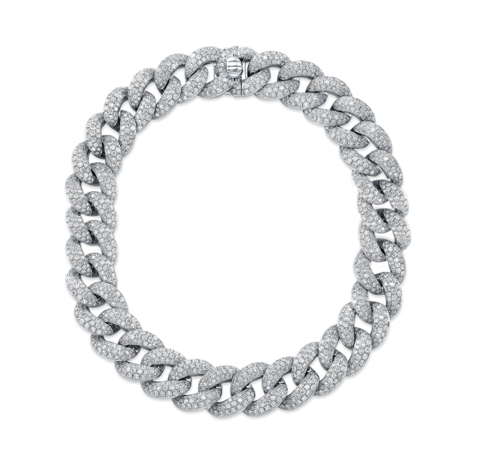 Pavé Diamond Chain Link Necklace