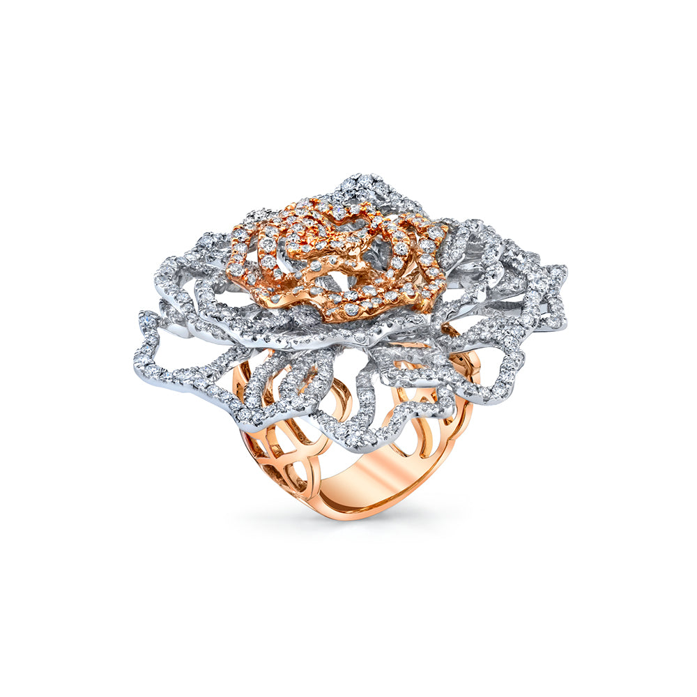 Diamond Flower Ring