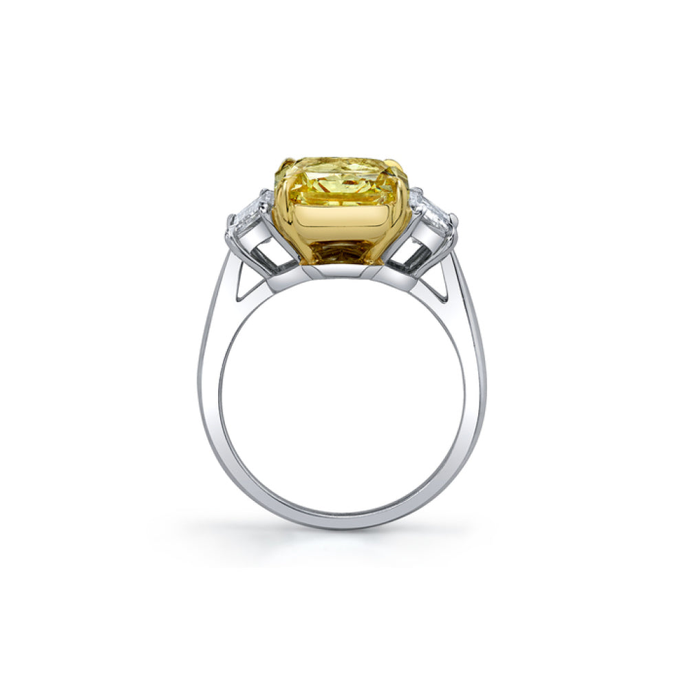 Yellow Emerald-Cut Diamond Ring