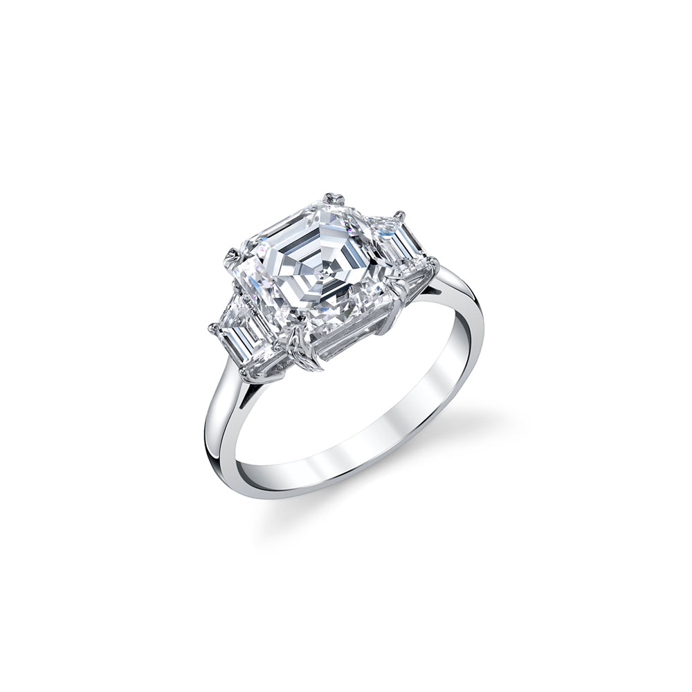 Asscher-Cut Diamond Ring