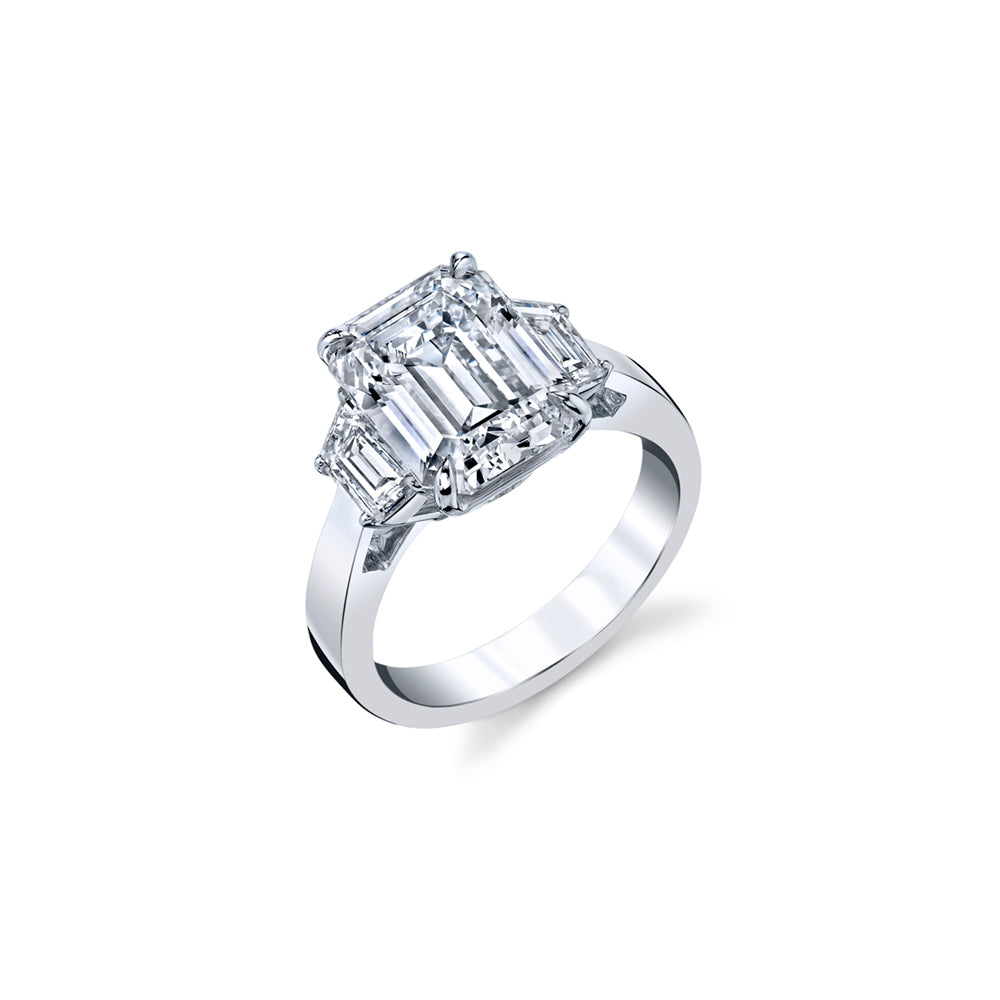 4ct Emerald-Cut Diamond Ring