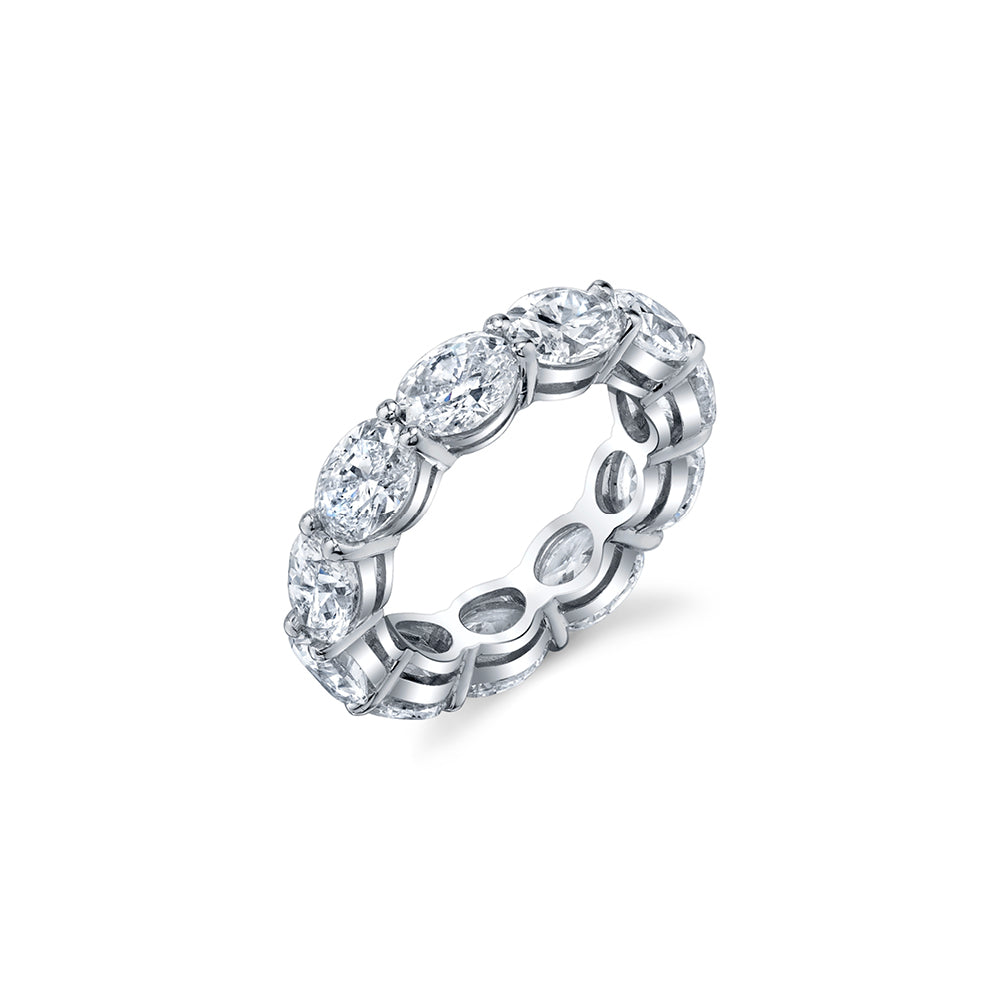 East-West Oval Diamond Band