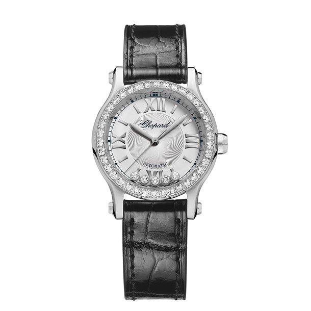 Pre-Owned Chopard Happy Sport Diamond Dial Watch Stainless