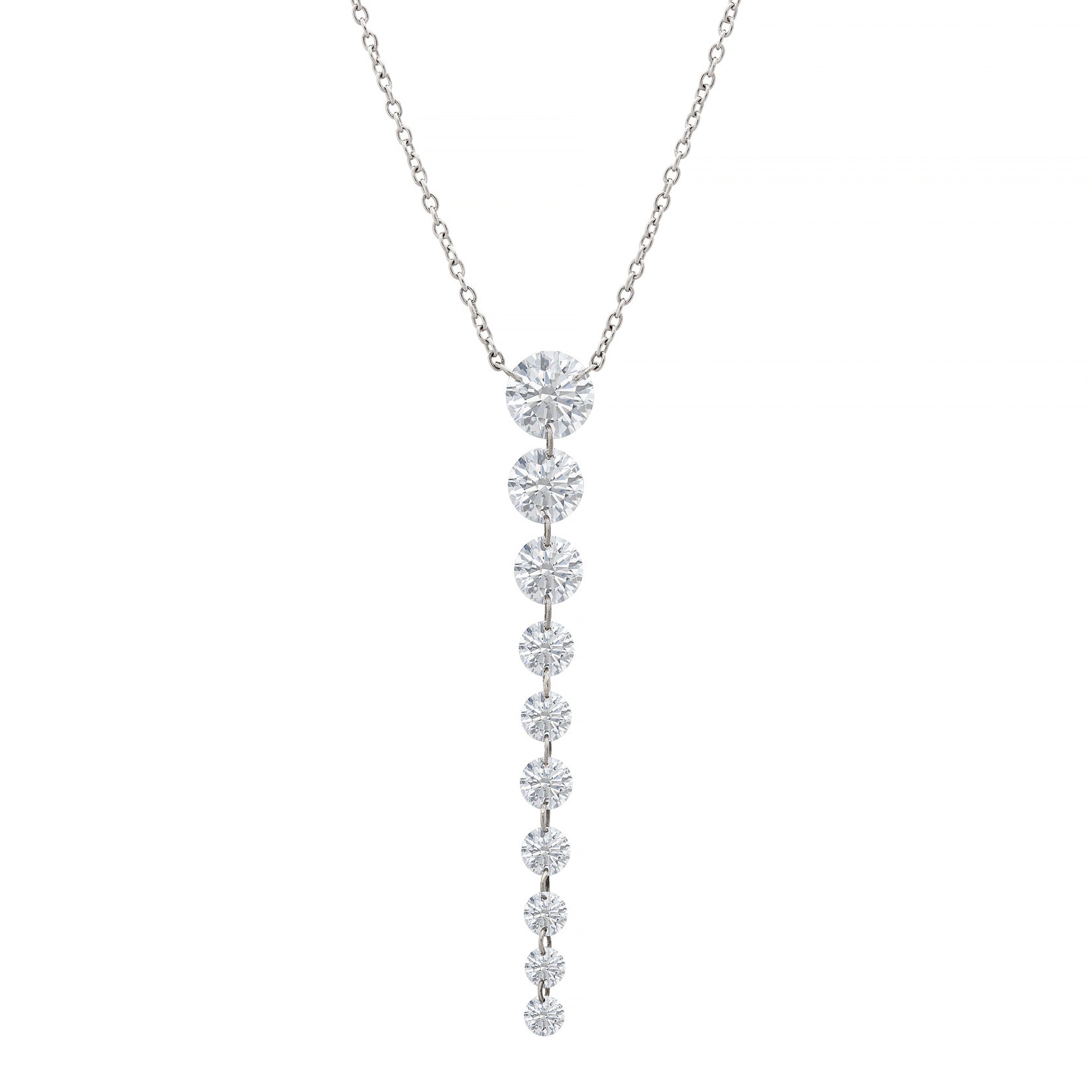 Ten Stone Diamond Necklace