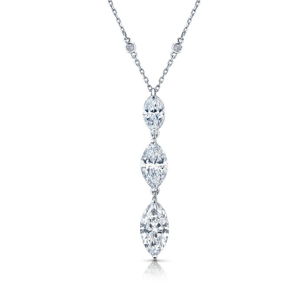 Triple Marquis Diamond Necklace