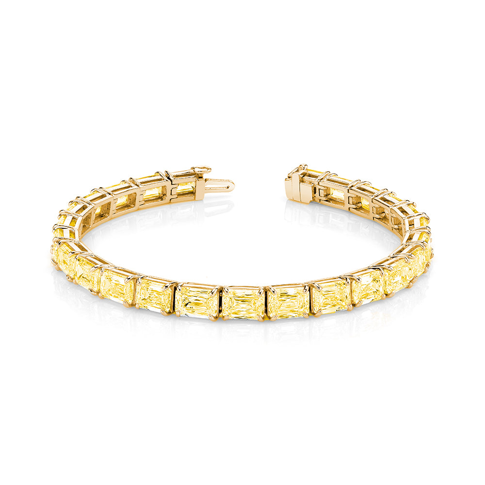 Rare Radiant-Cut Yellow Diamond Bracelet